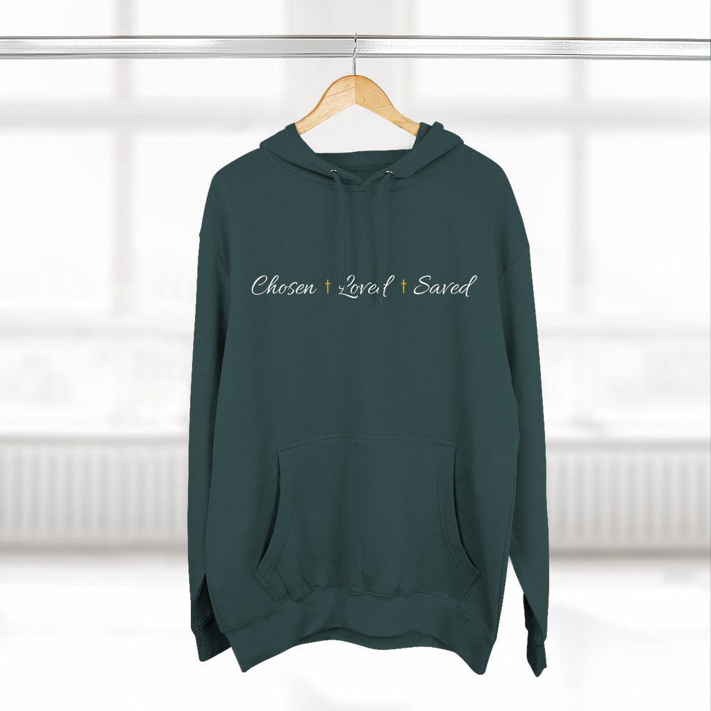 Fleece Hoodie - Chosen, Loved, Saved
