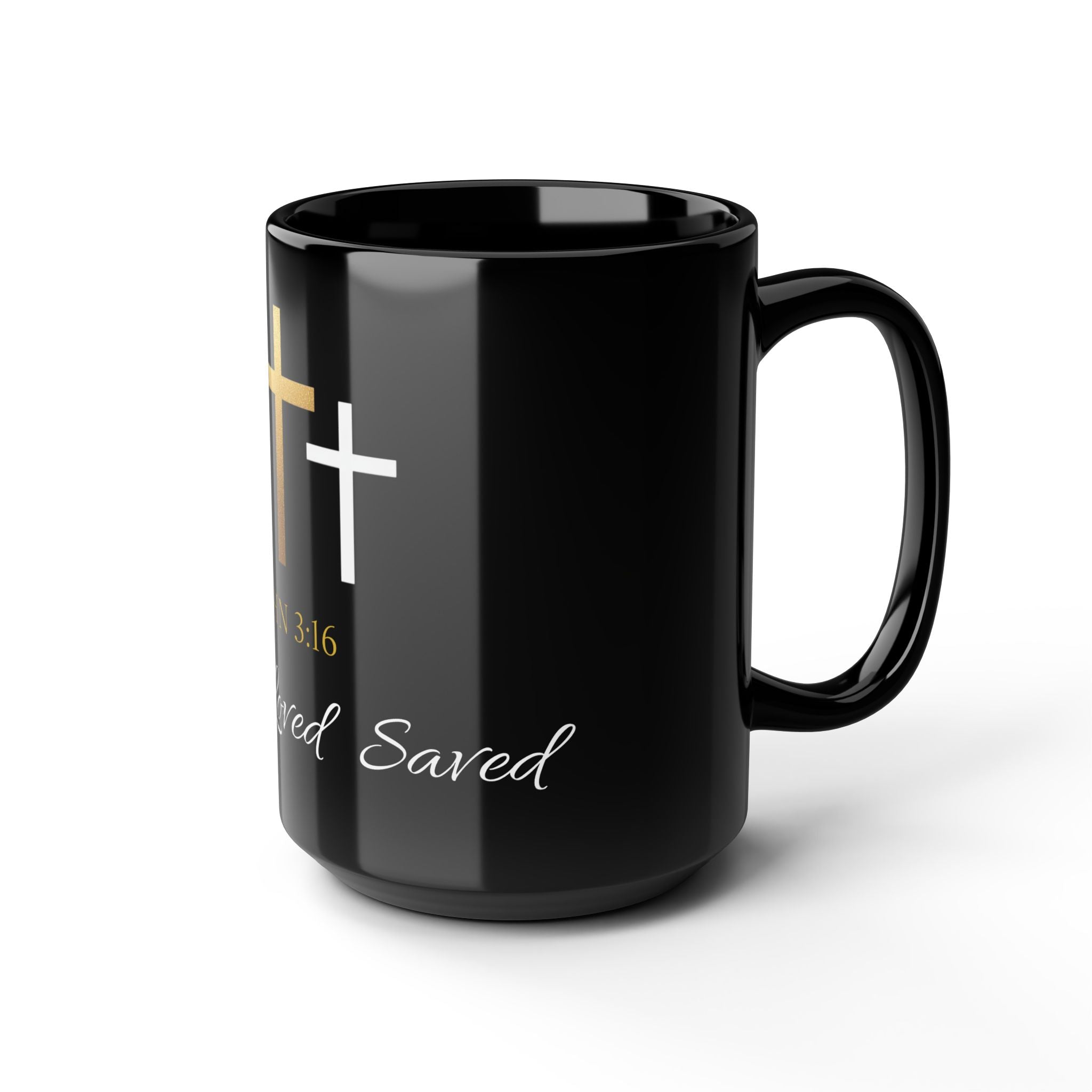 Christian Mug - Chosen Loved Saved, Religious Gift