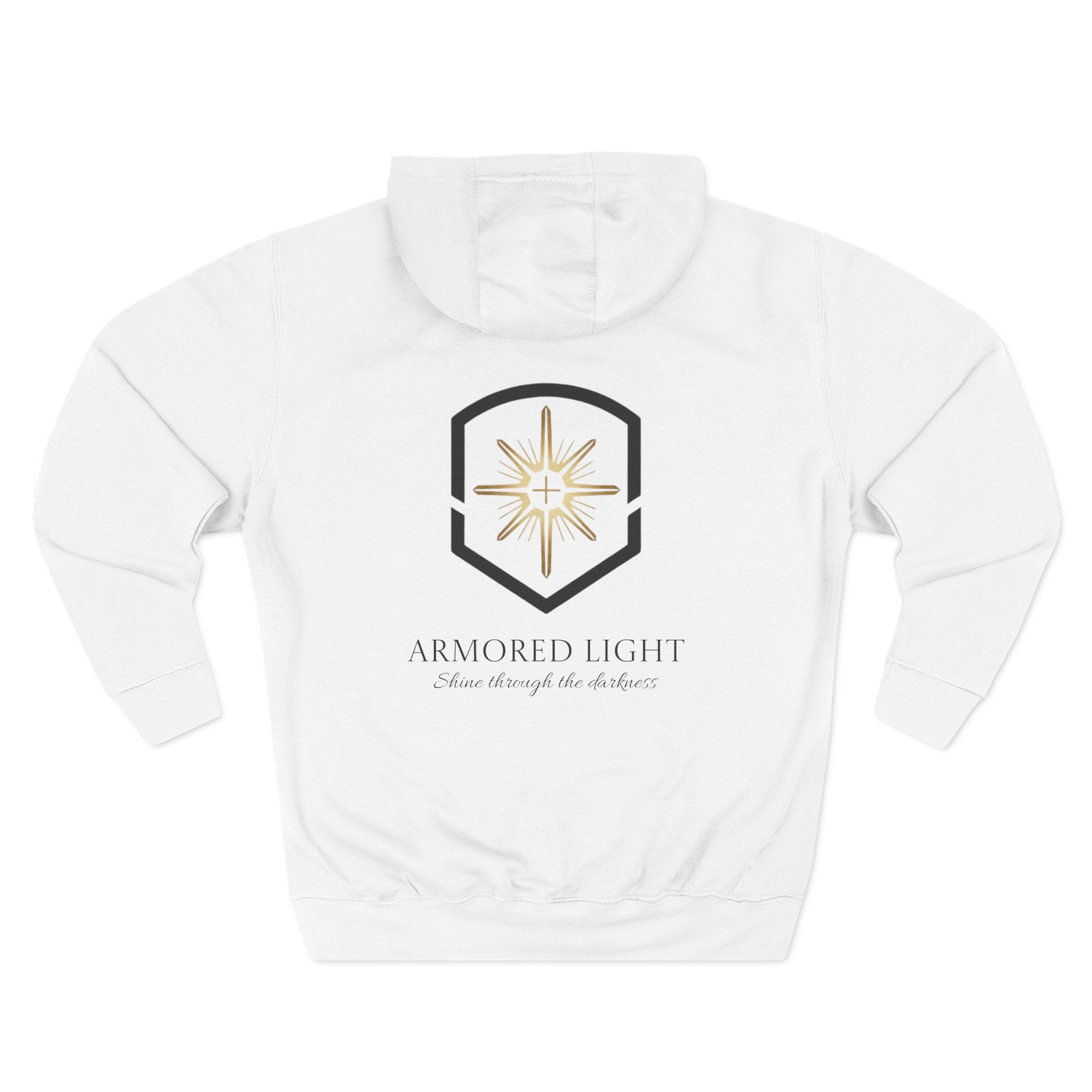 Fleece Hoodie - Armored Light Shine through the Darkness