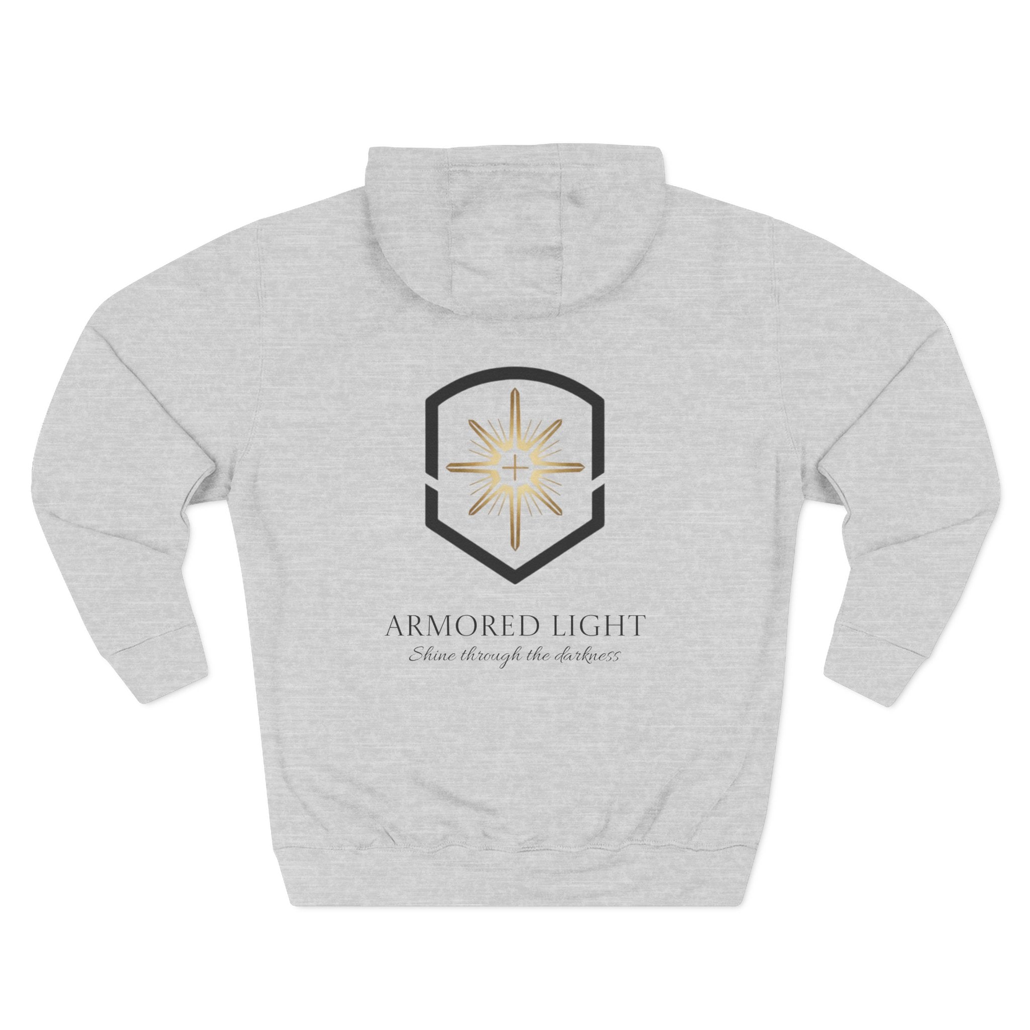 Fleece Hoodie - Armored Light Shine through the Darkness