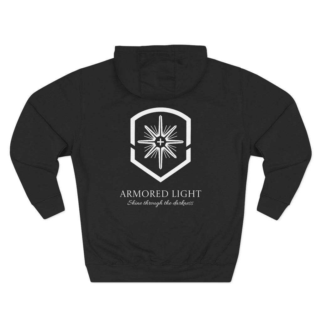 Fleece Hoodie - Armored Light Shine through the Darkness