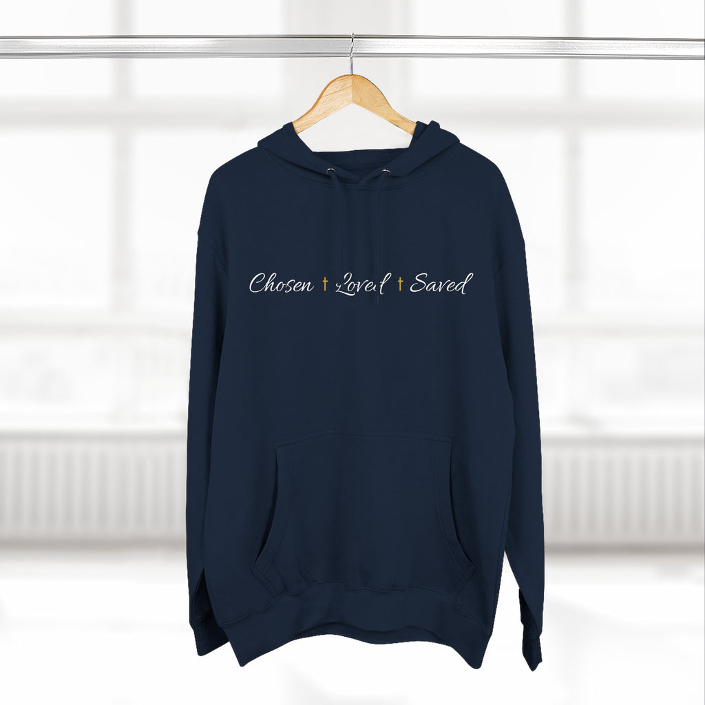 Fleece Hoodie - Chosen, Loved, Saved