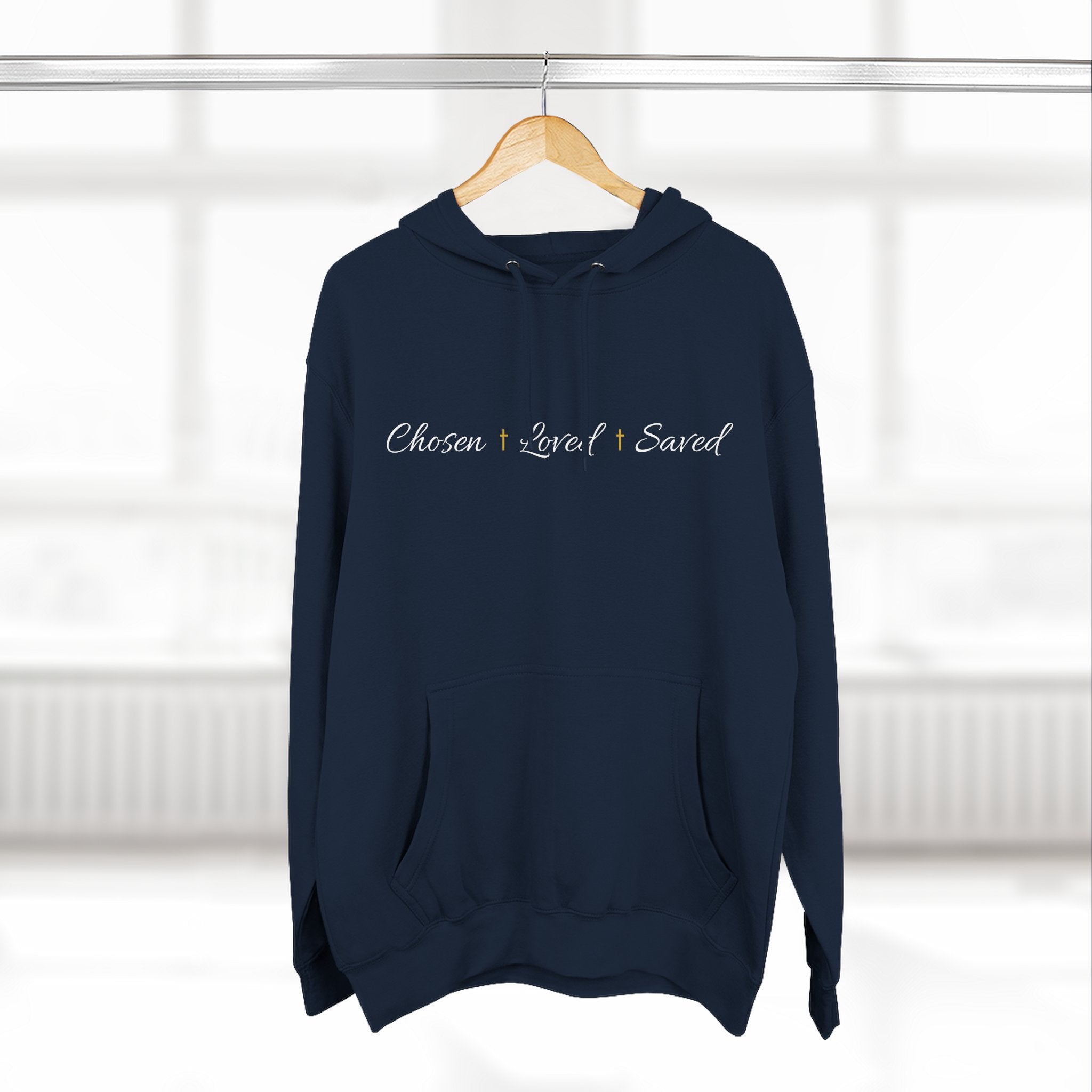 Fleece Hoodie - Chosen, Loved, Saved