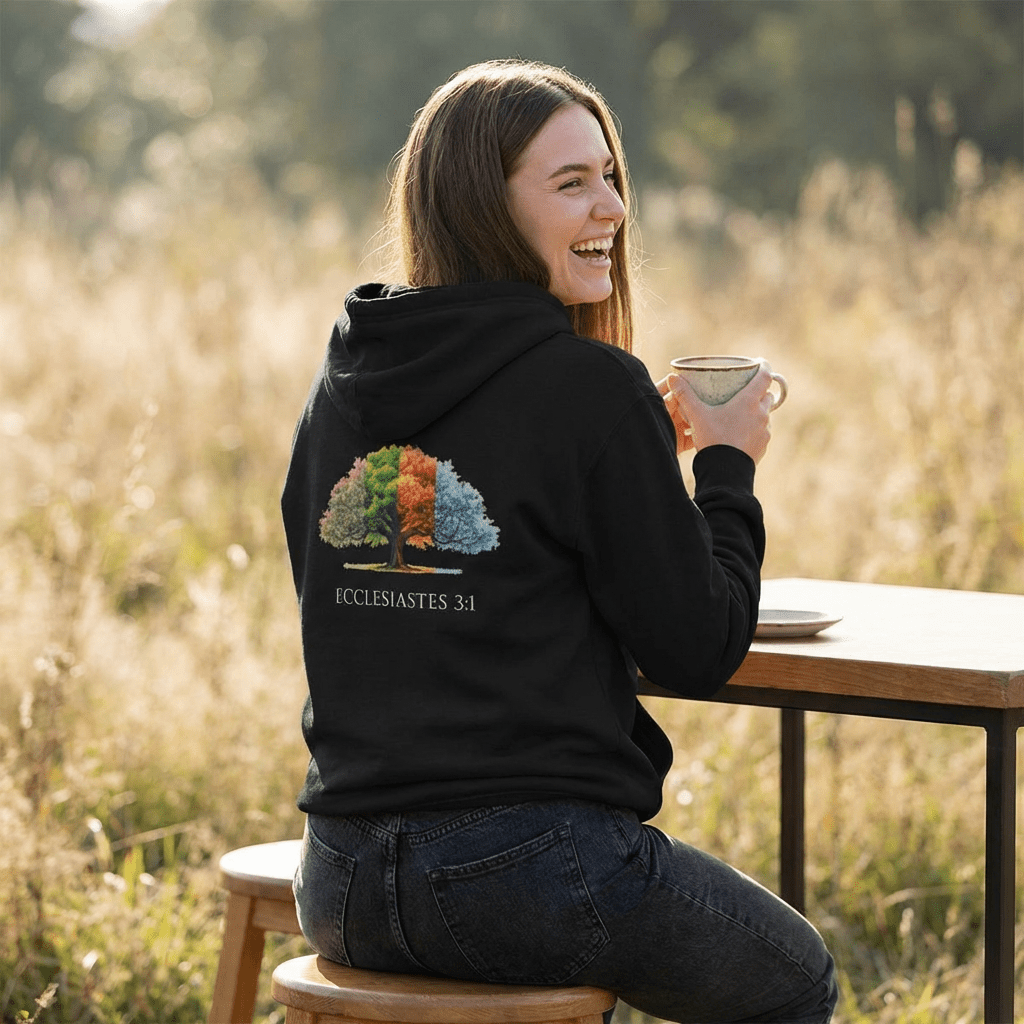 Christian Seasons Tree Zip Hoodie â€” "To Everything There Is a Season" Ecclesiastes - Armored Light
