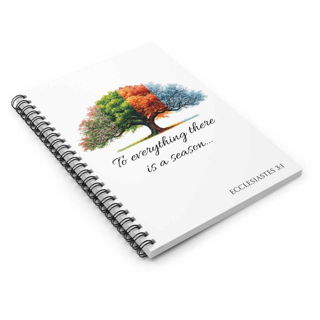 Christian Spiral Notebook â€” 'To Everything There Is a Season' Ruled Journal (Ecclesiastes) - Armored Light