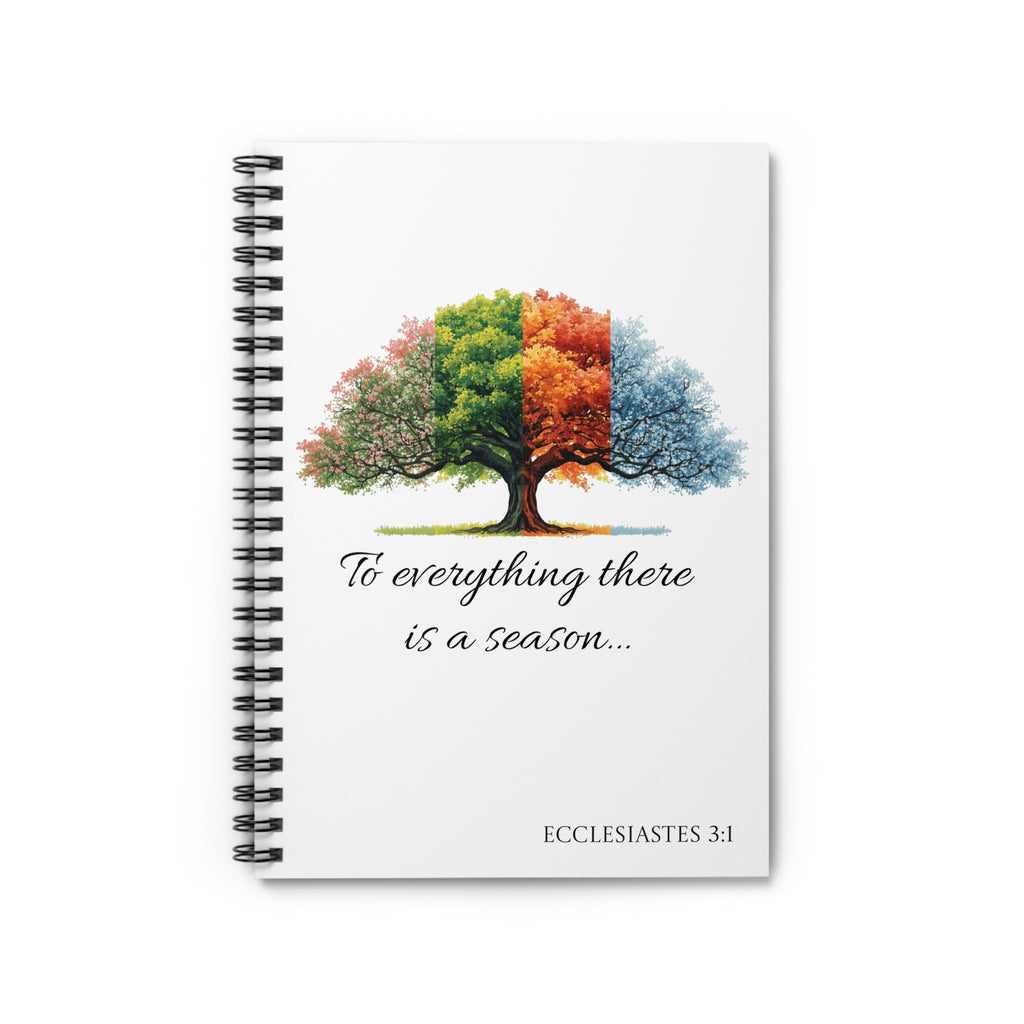 Christian Spiral Notebook â€” 'To Everything There Is a Season' Ruled Journal (Ecclesiastes) - Armored Light