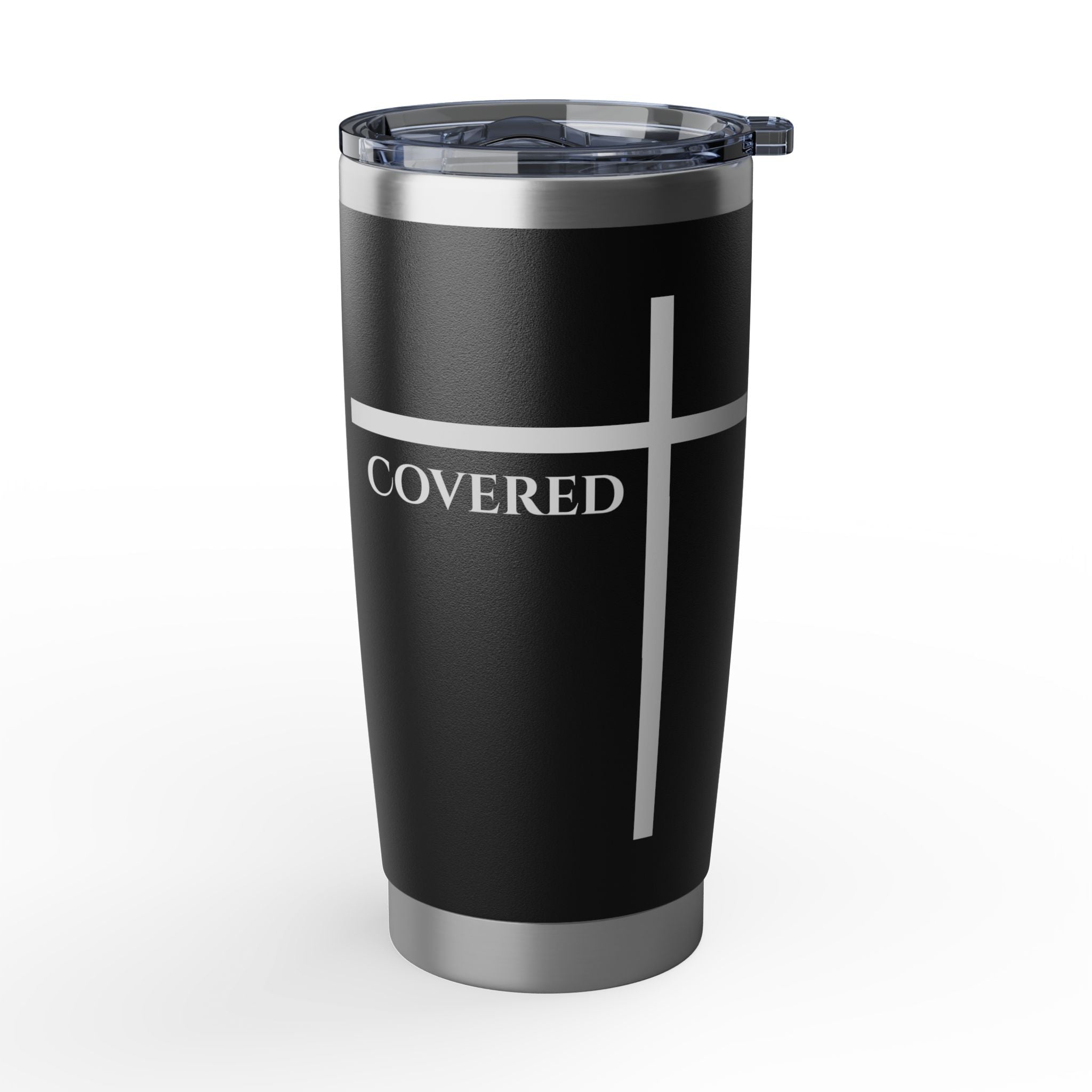 Covered by the Cross - Faith 20oz Tumbler — Inspirational Christian Travel Mug - Armored Light