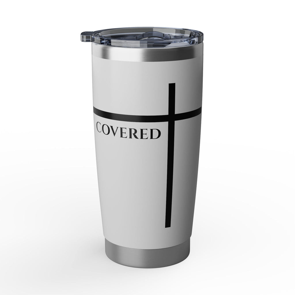 Covered by the Cross - Faith 20oz Tumbler — Inspirational Christian Travel Mug - Armored Light