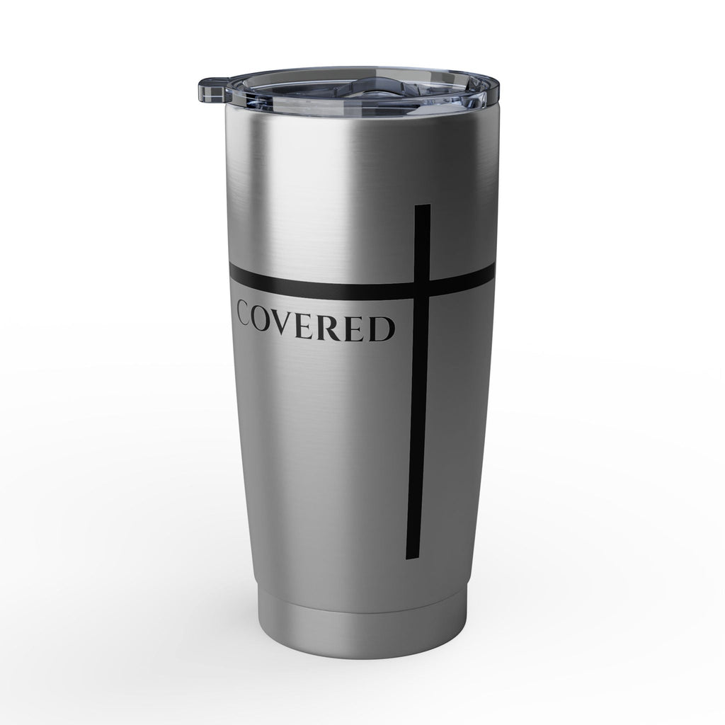 Covered by the Cross - Faith 20oz Tumbler — Inspirational Christian Travel Mug - Armored Light