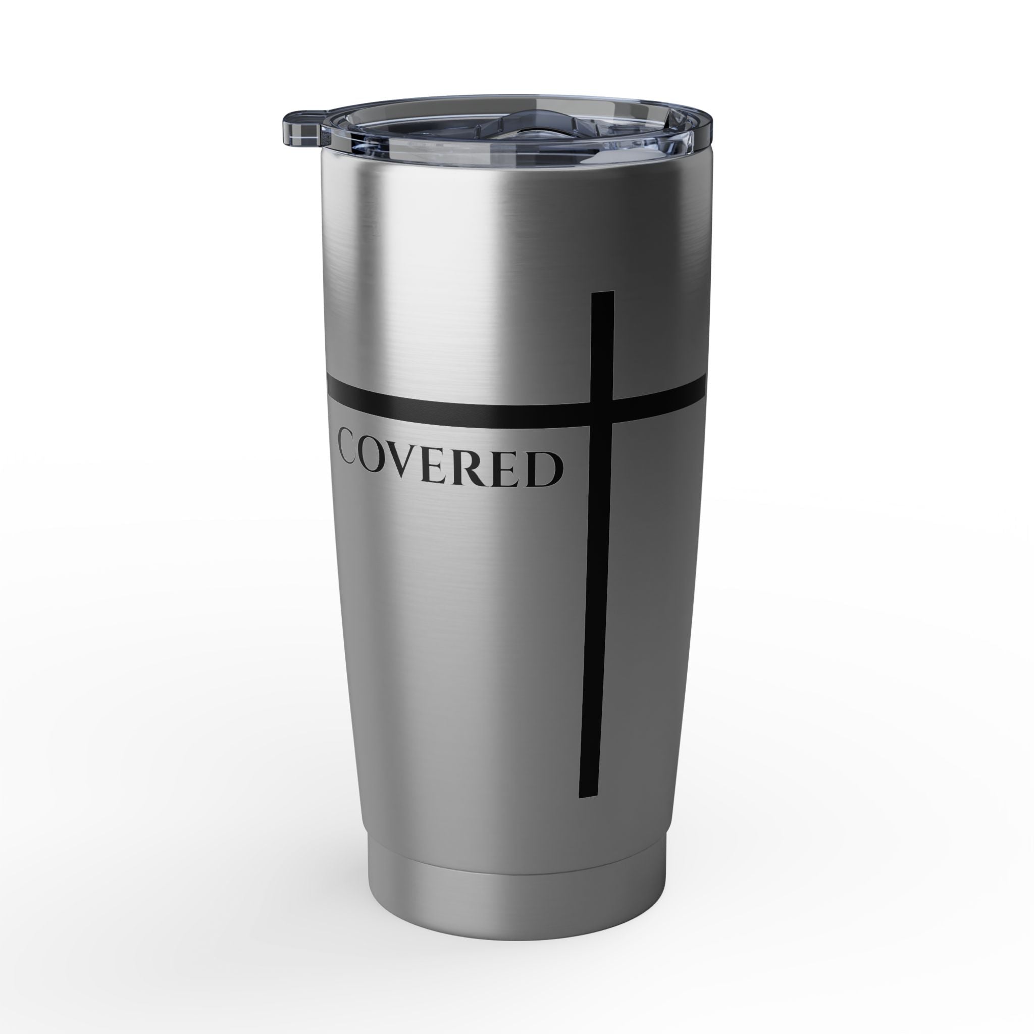 Covered by the Cross - Faith 20oz Tumbler — Inspirational Christian Travel Mug - Armored Light