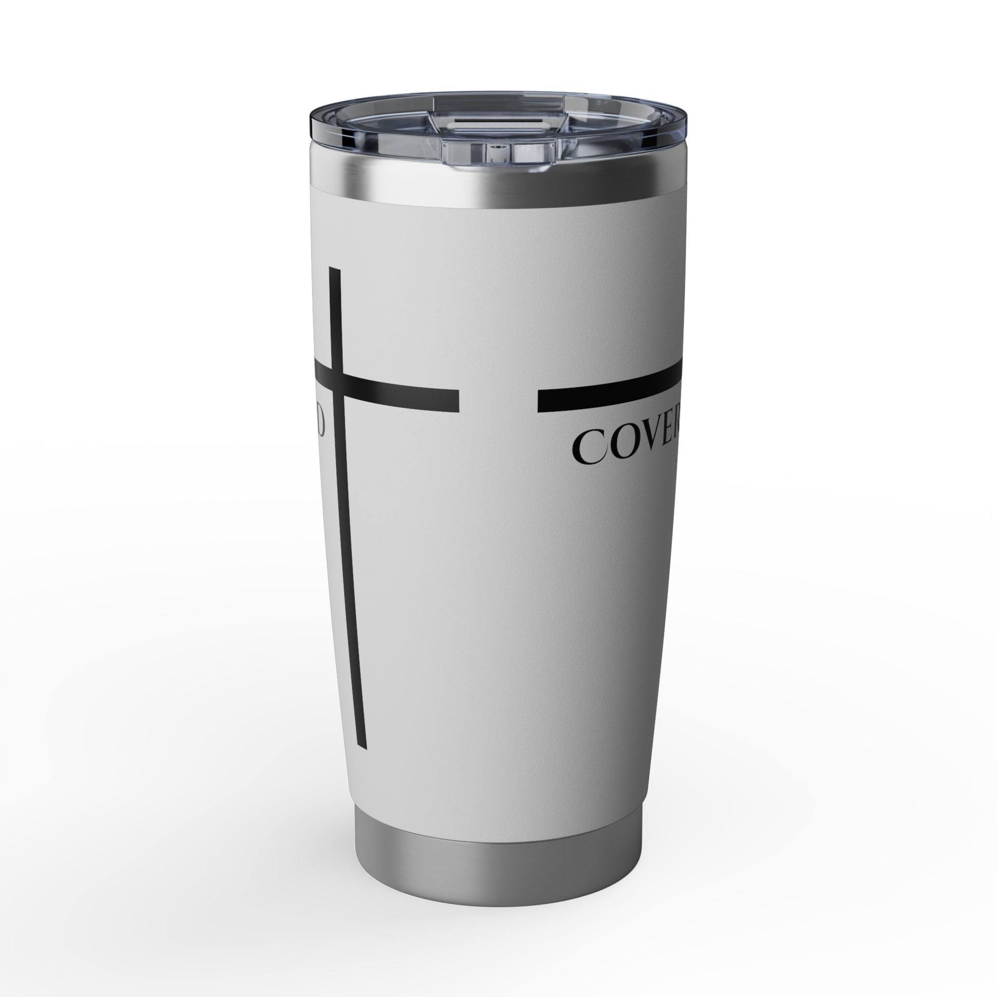 Covered by the Cross - Faith 20oz Tumbler — Inspirational Christian Travel Mug - Armored Light